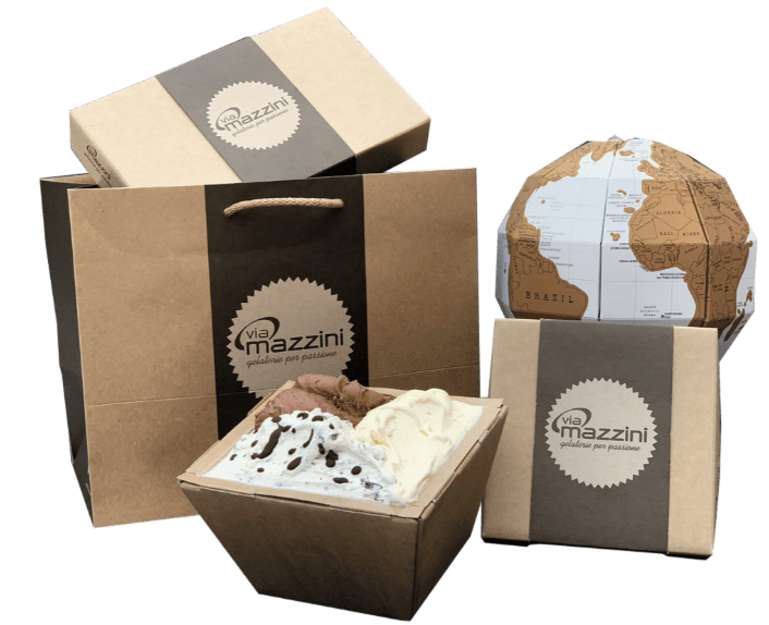 Packaging Ecosostenibile Gelateria Via Mazzini